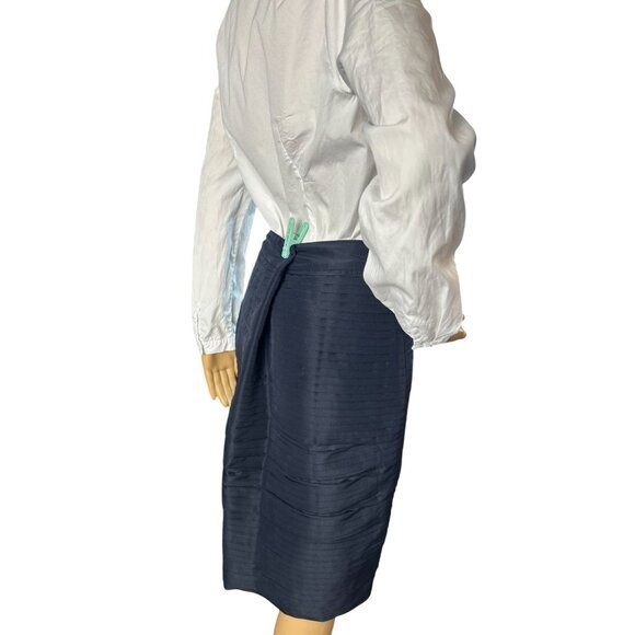 (5 for $25) down east Professional pencil skirt in navy Size 4 - Picture 5 of 9